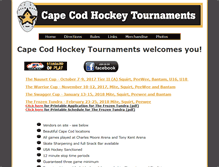 Tablet Screenshot of capecodhockeytournaments.com
